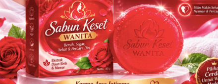 Kemasan dan sabun batang Sabun Keset Wanita